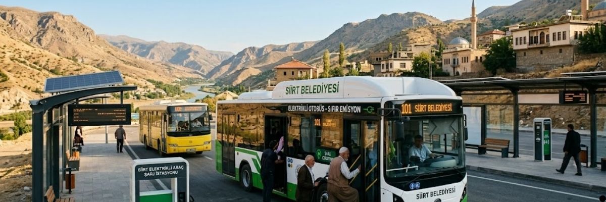 Siirt Toplu Taşımada Elektrikli Otobüs Dönemi